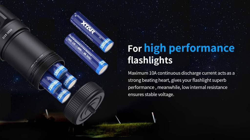 Akumulátor Xtar 18650 Li-ion 3,6V 3300 mAh s ochranným obvodom - 4
